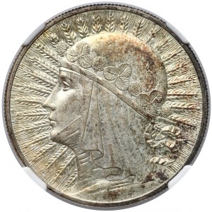 Głowa Kobiety 10 złotych 1932 Londyn - NGC MS62