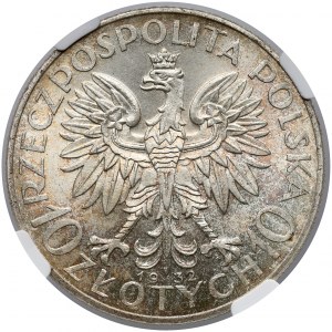 Głowa Kobiety 10 złotych 1932 Warszawa - NGC MS64