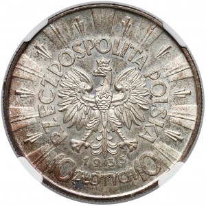 Piłsudski 10 złotych 1935 - NGC MS64