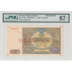 SPECIMEN 50 złotych 1946 - A - PMG 67 EPQ