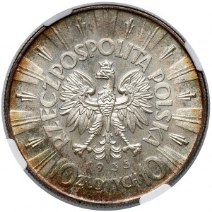 Piłsudski 10 złotych 1935 - NGC MS64