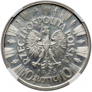 Piłsudski 10 złotych 1935 - NGC MS64