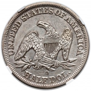 USA, 50 Cent 1849-O, New Orleans - Seated Liberty - NGC AU