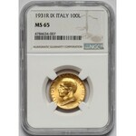 Italien, Viktor Emanuel III., 100 Lire 1931 - stempelglanz - NGC MS65