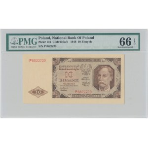 10 złotych 1948 - P - PMG 66 EPQ
