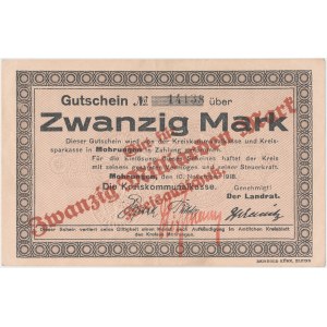 Mohrungen (Morąg), 20 mld mark PRZEDRUK na 20 mark 1918