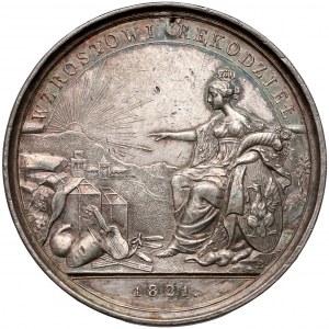 Medal WZROSTOWI RĘKODZIEŁ - Wystawa Warszawa 1821 - RZADKOŚĆ
