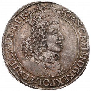 Jan II Kazimierz, Talar Gdańsk 1649 - ozdobna tarcza - PIĘKNY i rzadki 