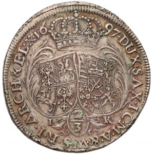 August II Mocny, Gulden (2/3 talara) 1697, Drezno - jako król