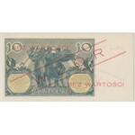 WZÓR 10 złotych 1926 - Ser.V - bez perforacji - PMG 63