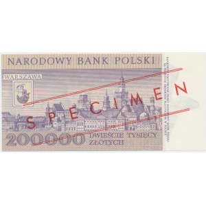 WZÓR 200.000 złotych 1989 - A 0000000 - No. 0678