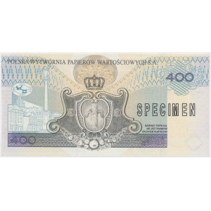 PWPW 400 złotych 1996 - SPECIMEN