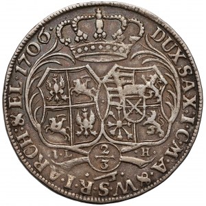 August II Mocny, Gulden (2/3 talara) 1706, Drezno - Coselgulden - rzadki