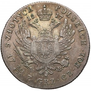 Aleksander I, 5 złotych polskich 1817 IB - późny typ