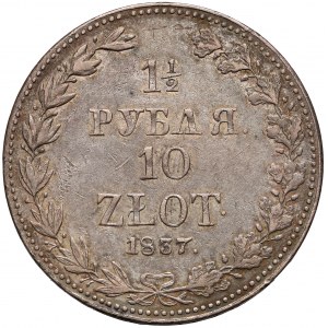 1-1/2 Ruble = 10 zloty 1837 MW, Warsaw