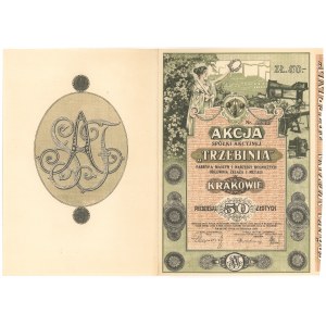 TRZEBINIA Fabryka Maszyn i Narzędzi Rolniczych, Odlewnia Żelaza i Metali, 50 złotych 1924