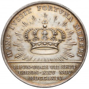 Poniatowski, Medal koronacyjny 1764 (Pingo) - piękny