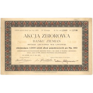 Bank Ziemian we Lwowie, Em.4, 1.000x 280 mkp 1923