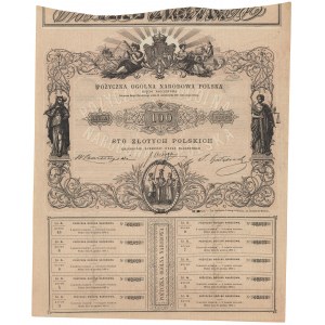 5% Pożyczka Ogólna Narodowa Polska, 100 złotych 1863