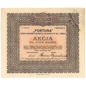FORTUNA Fabryka Wyrobów Płóciennych i Wełnianych Spółka Akcyjna w Śmiglu, Em.1, 10.000 mkp 1923
