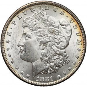 USA, Dolar 1881, Filadelfia - Morgan Dollar