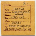 Władysław II Wygnaniec, Denar - Książę i Biskup - piękny