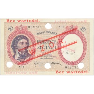 WZÓR 20 złotych 1919 - A.11