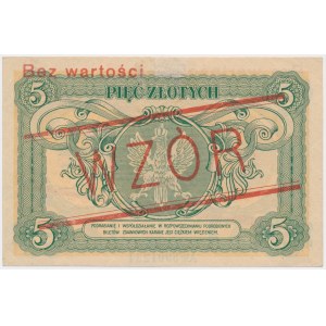 WZÓR 5 złotych 1925 - Konstytucja