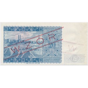 Londyn 20 złotych 1939 - WZÓR - A 012345