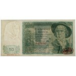 Londyn 50 złotych 1939 - SPECIMEN akceptacyjny DE LA RUE - RZADKOŚĆ