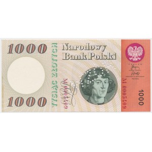 1.000 złotych 1965 - M 000.... - perforacja WZÓR (Jaroszewicz) 