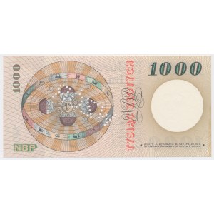 1.000 złotych 1965 - M 000.... - perforacja WZÓR (Jaroszewicz) 