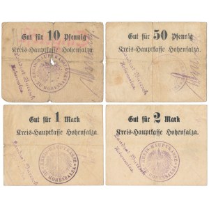 Hohensalza (Inowrocław), 10 i 50 pfennige, 1 i 2 mark (1914) - zestaw (4szt)
