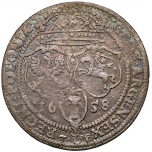 Jan II Kazimierz, Szóstak Kraków 1658 - data pod tarczami (R7)