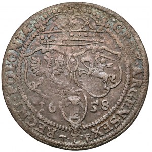 Jan II Kazimierz, Szóstak Kraków 1658 - data pod tarczami (R7)