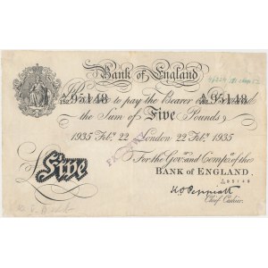 Great Britain, 5 Pounds 1935 Operation Bernhard