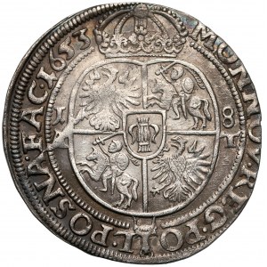 Jan II Kazimierz, Ort Poznań 1653 AT - tarcza owalna