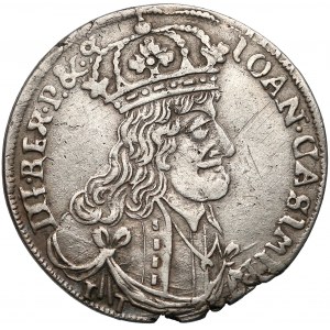 Jan II Kazimierz, Ort Kraków 1656 IT - (IC) - wąskie popiersie