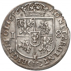 Jan II Kazimierz, Ort Kraków 1656 IT - (IC) - wąskie popiersie