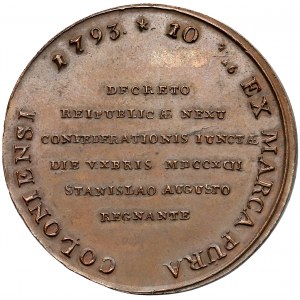 Poniatowski, Talar 1793, Targowica - gwiazda sześcioramienna - odbitka w MIEDZI