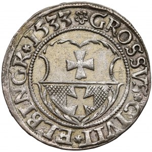 Zygmunt I Stary, Grosz Elbląg 1533 - PRVSS - ładny