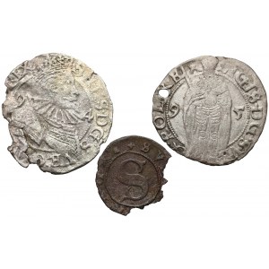 Zygmunt III Waza, 1 fryk, 1 i 2 öre 1593-95 (3szt)