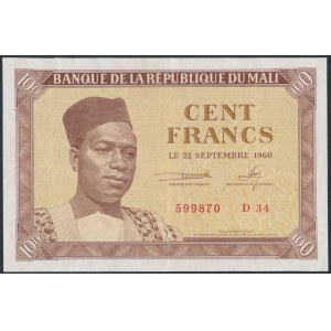 Mali, 100 franków 1960
