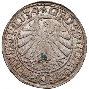 Zygmunt I Stary, Grosz Toruń 1534 - z włosami - b. ładny
