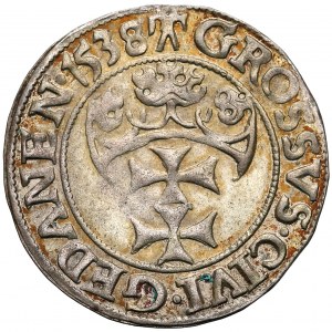 Zygmunt I Stary, Grosz Gdańsk 1538 - b. ładny