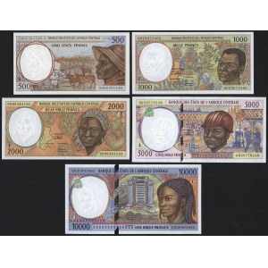 Central Africa States, 500 - 10.000 Francs (1994-2000) - set (5pcs)