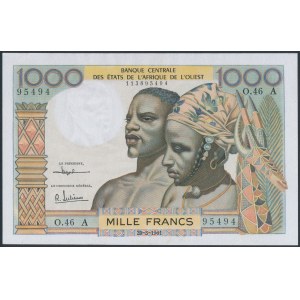 Państwa Afryki Zachodniej, Wybrzeże Kości Słoniowej, 1.000 franków 1961