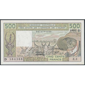 West Africa States, Mali, 500 Francs 1981