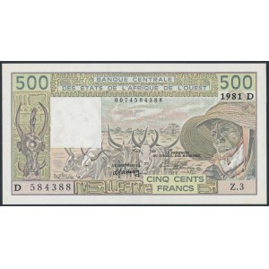 Państwa Afryki Zachodniej, Mali, 500 franków 1981