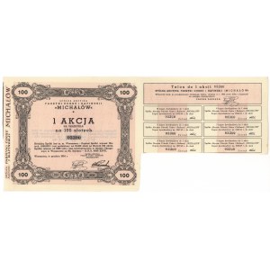 Towarzystwo Akcyjne Fabryki Cukru i Rafinerji MICHAŁÓW, 100 złotych 1934